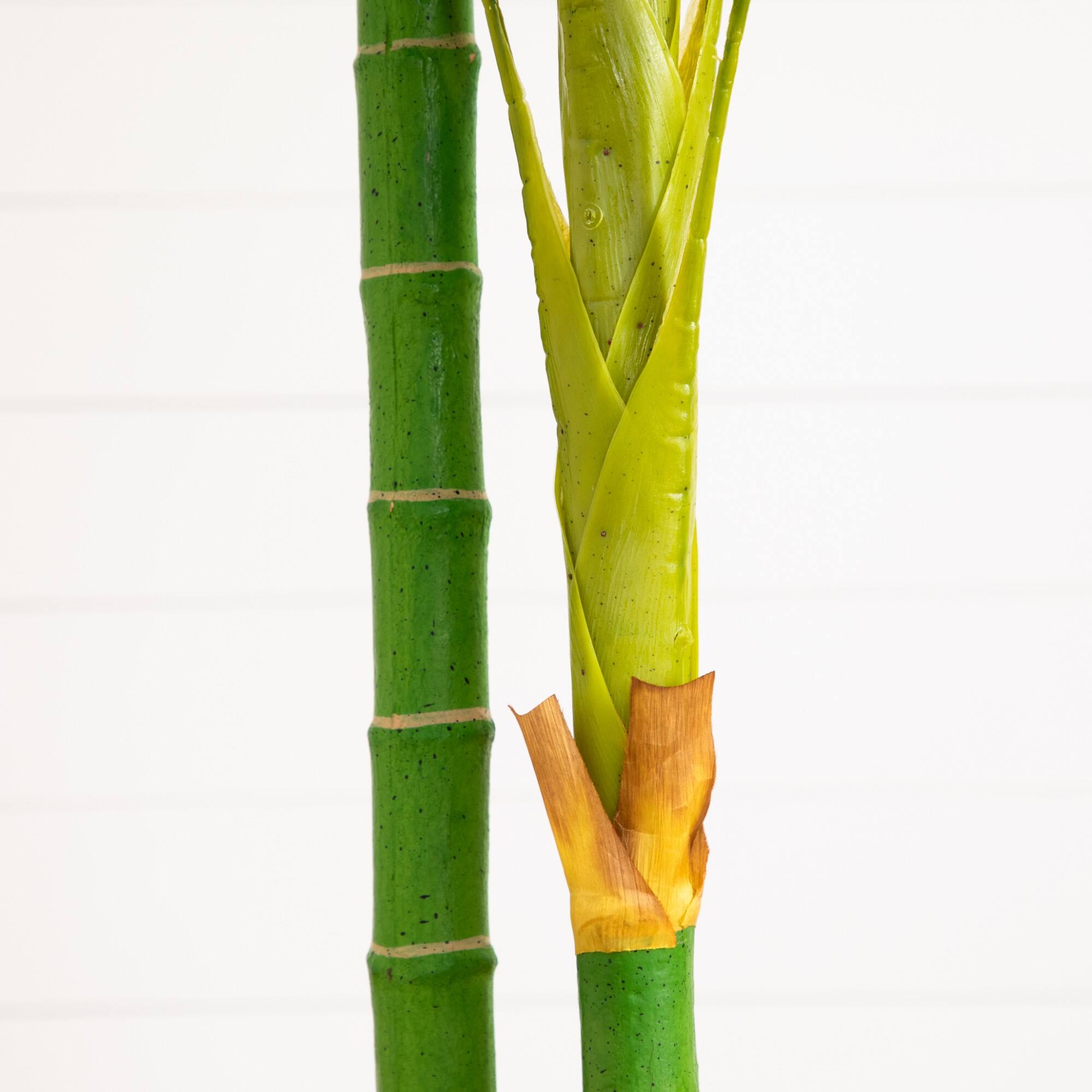 8ft. Artificial Golden Cane Palm Tree